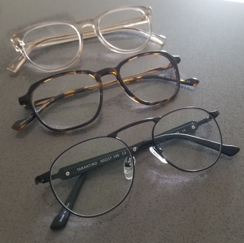 LAST CHANCE Bundle of 3 Modern Glasses Frames Warby Parker Jane Frames